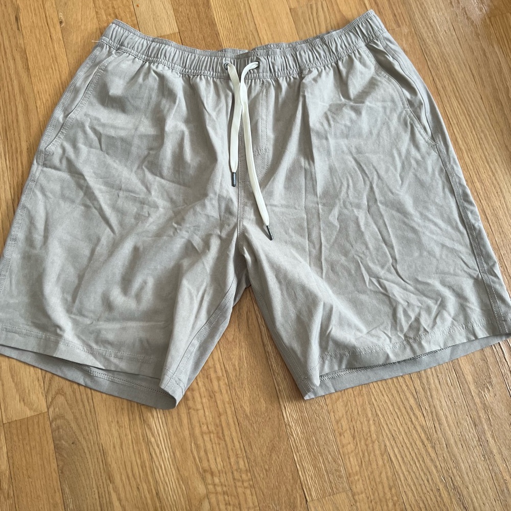 Fair Harbor Men's Athletic Shorts in Light Gray